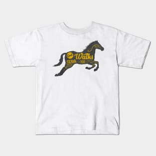 Horse silhouette with motivational words of wisdom Kids T-Shirt
